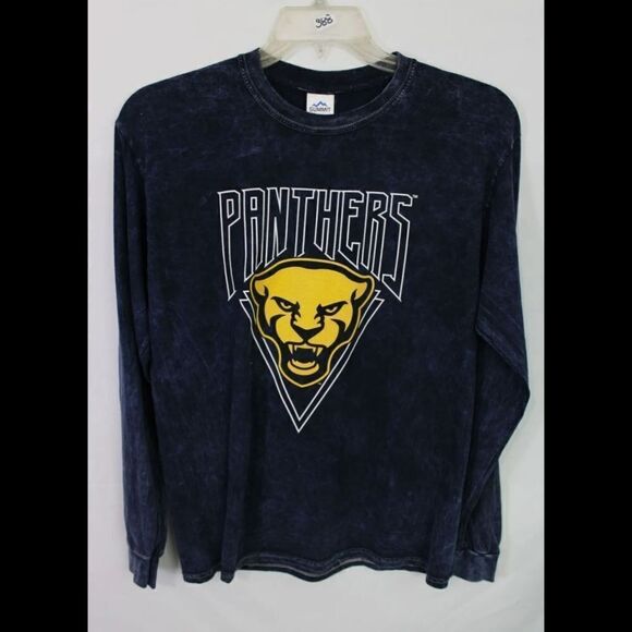 SUMMIT BELLA MINERAL WASH BOYFRIEND LONG SLEEVE TEE PANTHERS SIZE M NWT - Picture 1 of 7